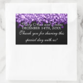 結婚式の引き出物ラベル魔法パープルライト 長方形シール (バッグ)