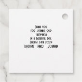 結婚式の引き出物ラベル フェイバータグ (裏面)