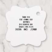 結婚式の引き出物ラベル フェイバータグ (裏面)