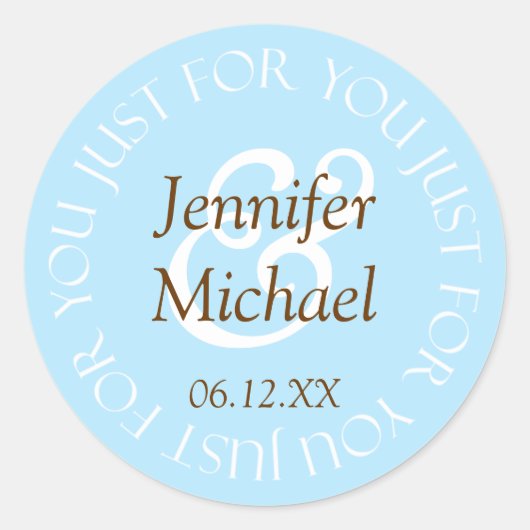 結婚式の引き出物ラベル ラウンドシール (正面)