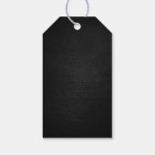 結婚式の引き出物ラベル |ヴィンテージエレガントブラックフローラ ギフトタグ (裏面)