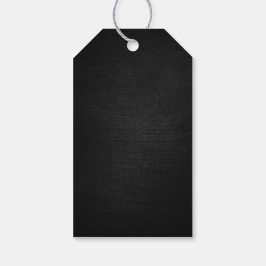 結婚式の引き出物ラベル |ヴィンテージエレガントブラックフローラ ギフトタグ (裏面)