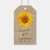 結婚式の引き出物ラベル |ヴィンテージ新聞ひまわり ギフトタグ (正面)