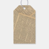 結婚式の引き出物ラベル |ヴィンテージ新聞ひまわり ギフトタグ (裏面)