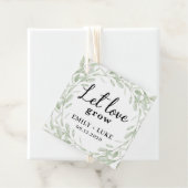 結婚式の引き出物ラベル、植物メッセージカード、愛の成長を許可 フェイバータグ (インサイチュ)