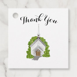 結婚式の引き出物ラベル – 水彩教会 フェイバータグ