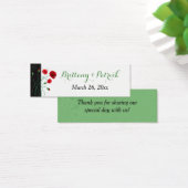 結婚式の引き出物ラベル | Red Poppies |黒、緑 (デスク)