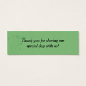 結婚式の引き出物ラベル | Red Poppies |黒、緑 (裏面)