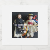 結婚式の引き出物ルーマニア民族衣装きらめく スパークリングワインラベル (シングルラベル)