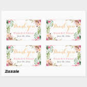 結婚式の引き出物ロマンチックフローラデコールサンキュー ラウンドシール (シート)