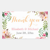 結婚式の引き出物ロマンチックフローラデコールサンキュー ラウンドシール (正面)