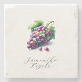 結婚式の引き出物ワインテイスティングテーマ ストーンコースター (正面)