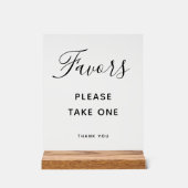 結婚式の引き出物一席お願い アクリルサイン (正面)