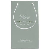 結婚式の引き出物光源名と日付 スモールペーパーバッグ (裏面)