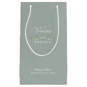 結婚式の引き出物光源名と日付 スモールペーパーバッグ (正面)