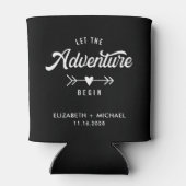 結婚式の引き出物冒険を真っ黒に 缶クーラー (裏面)