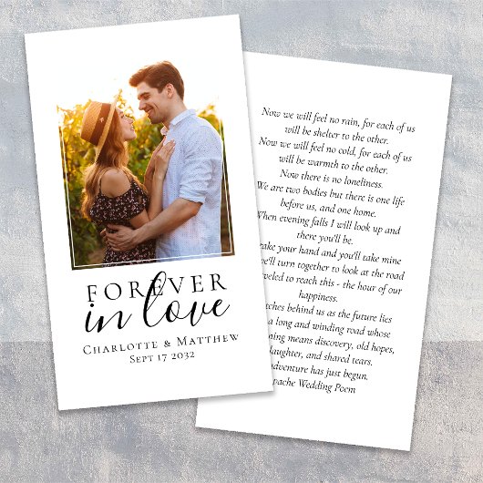 結婚式の引き出物写真記念祈りの言葉カード