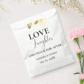 結婚式の引き出物愛の笑い声と後のおやつ フェイバーバッグ (封をした状態)