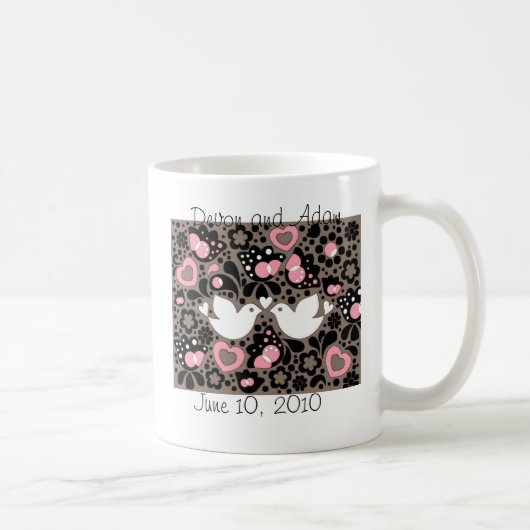 結婚式の引き出物愛鳥のマグ コーヒーマグカップ (右)