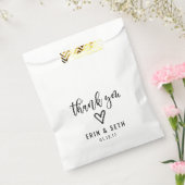 結婚式の引き出物抱き枕サンキュユーハート フェイバーバッグ (封をした状態)