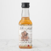 結婚式の引き出物撮影ヴィンテージフローラ リキュールボトルラベル (正面)