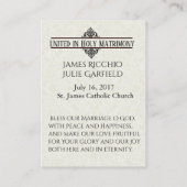 結婚式の引き出物新郎新婦カトリック聖札 名刺 (裏面)