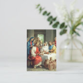 結婚式の引き出物新郎新婦カトリック聖札 名刺 (スタンド正面)