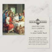 結婚式の引き出物新郎新婦カトリック聖札 名刺 (正面/裏面)