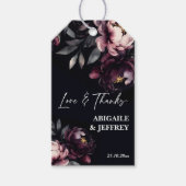 結婚式の引き出物濃いムードパーソナライズされた牡丹 ギフトタグ (正面)