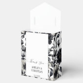 結婚式の引き出物白黒フローラ フェイバーボックス (オープン)