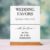 結婚式の引き出物白黒名 アクリルサイン (ニュートラル)