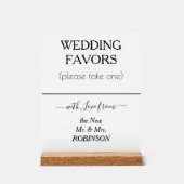 結婚式の引き出物白黒名 アクリルサイン (正面)