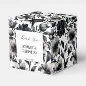 結婚式の引き出物白黒飴 フェイバーボックス (正面サイド)