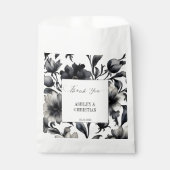 結婚式の引き出物白黒 フェイバーバッグ (正面)