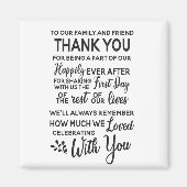 結婚式の引き出物磁石 マグネット (正面)