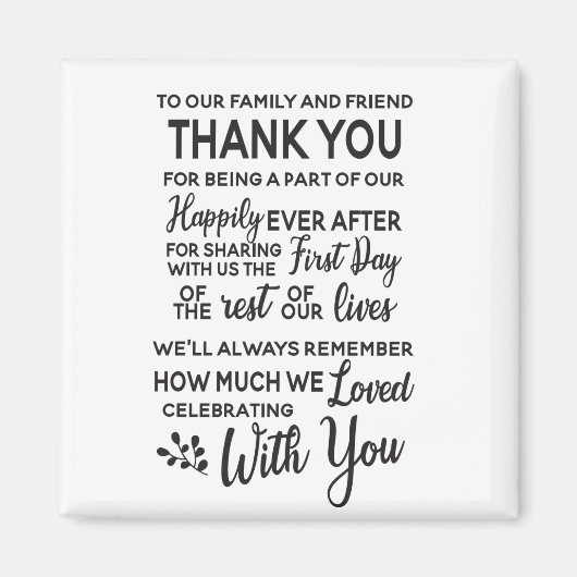 結婚式の引き出物磁石 マグネット (正面)