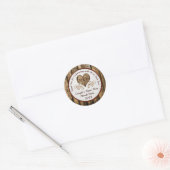 結婚式の引き出物素朴アイディアカスタムウェディングステッカー ラウンドシール (封筒)