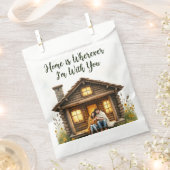 結婚式の引き出物素朴バッグ フェイバーバッグ (クリップ留めされた状態)