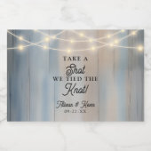 結婚式の引き出物素朴Aショット我々は結び目を結んだ リキュールボトルラベル (シングルラベル)