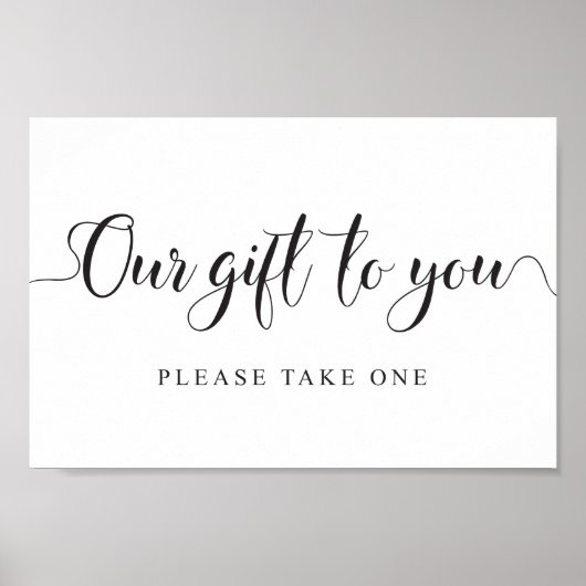 結婚式の引き出物記号私たちのあなたに贈る贈り物は署名を好む ポスター (正面)