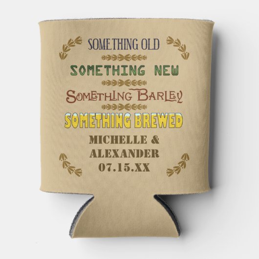 結婚式の引き出物醸造酒パーソナライズされた類 缶クーラー (正面)