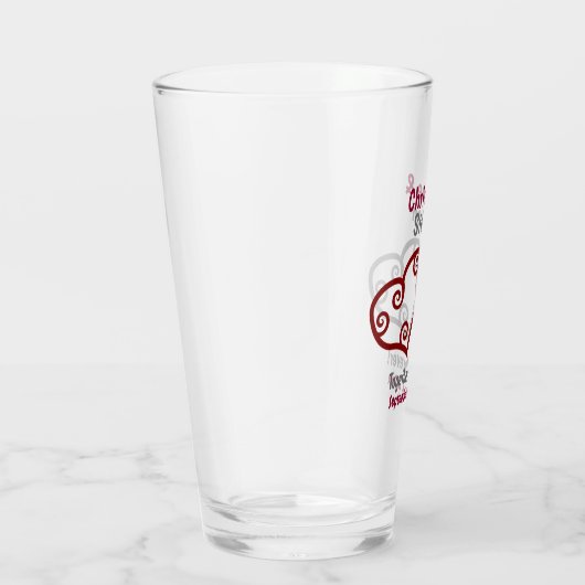 結婚式の引き出物2結合インターロックハート点 タンブラーグラス (右)