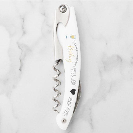 結婚式の引き出物|のパーソナライズなワインのコルクせん抜き ソムリエナイフ (正面)