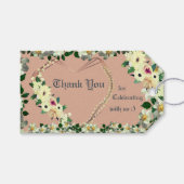 結婚式の引き出物 – ほこりっぽいバラ ギフトタグ (正面(横))