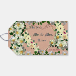 結婚式の引き出物 – ほこりっぽいバラ ギフトタグ