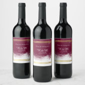 結婚式の引き出物 エレガント ワインラベル (ボトル)