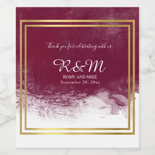 結婚式の引き出物 エレガント ワインラベル (シングルラベル)