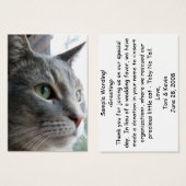 結婚式の引き出物（サンプル）カード (正面&裏面)