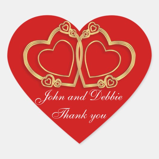 結婚式の引き出物 ハートシール (正面)