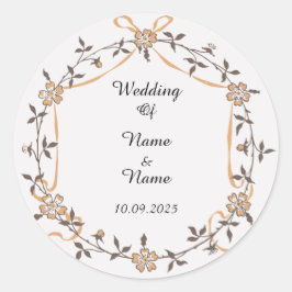 結婚式の引き出物 ラウンドシール